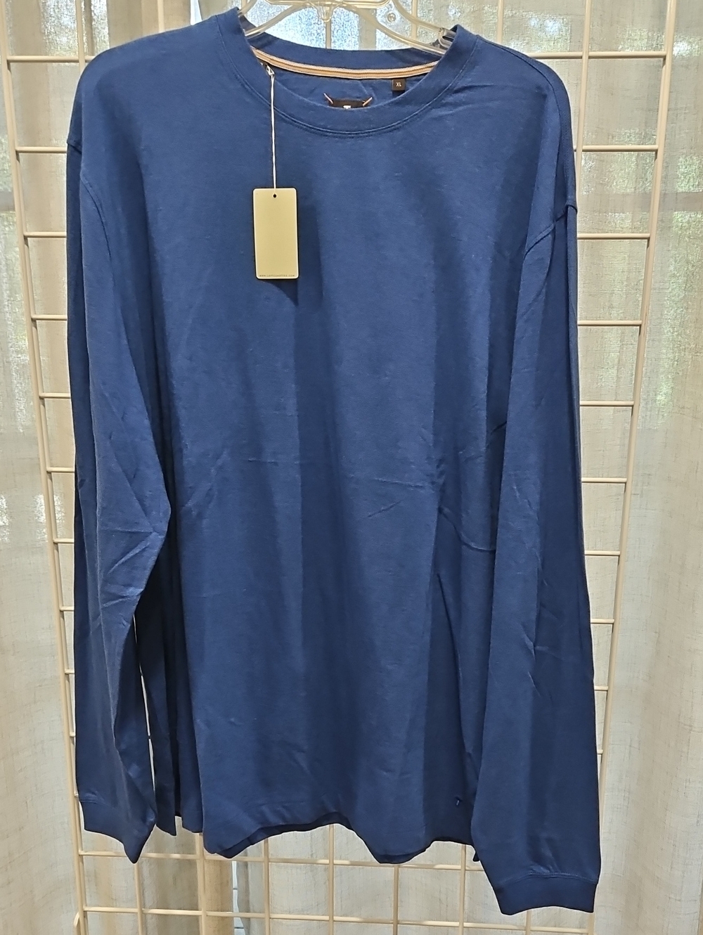 Gorg Soft Men's Long-Sleeve Crew Tee in Deep Blue - Left Coast Tee